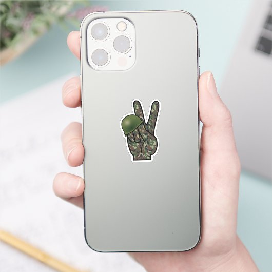 Hand Vrede Camouflage Sticker (Telefoon)