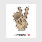 Hand Vrede Camouflage Sticker (Vel)