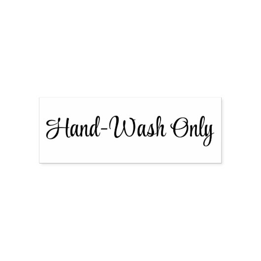 Hand-wash only Stamp Zelfinktende Stempel (Design)