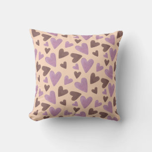 Hand waterverf harten chocolade roze kussen