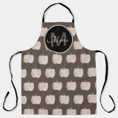 Hand Waterverf Pumpkin Pattern Brown Monogram Schort (Voorkant)