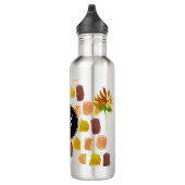 Hand Waterverf Summer Yellow Floral Monogram Waterfles (Rechts)