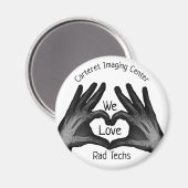 Hand Xray Heart Rad Tech Apprecied Magnet Magneet (Voorkant / Achterkant)