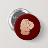 Hand Zeigefinger hand pointer finger Ronde Button 5,7 Cm (Voorkant /achterkant)