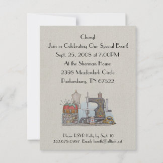 Handaangedreven naaimachine kaart