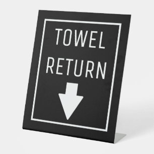 HANDBAD RETOUR RECLAMEBORD MET VOETSTUK