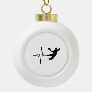 Handbal - de Hartslag van de Speler van de Handbal Keramische Bal Ornament