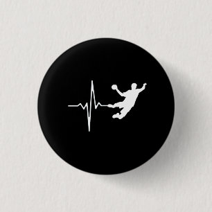 Handbal - de Hartslag van de Speler van de Handbal Ronde Button 3,2 Cm
