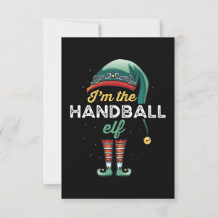 Handbal Elf Familie Bijpassend Kerstcadeau Kaart