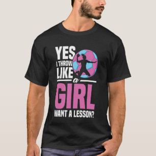 Handbal Meisje Vrouwen Macht Vrouwelijke Empowerme T-shirt