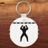 handbaldoel dieptepictogram sleutelhanger (Voorkant)