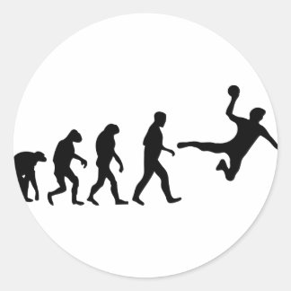 handbalevolutie ronde sticker