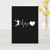 Handbalhandbalspeler hartslag kaart (Gele Bloem)