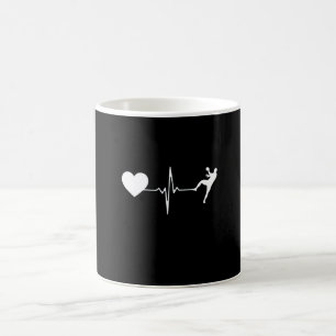 Handbalhandbalspeler hartslag koffiemok