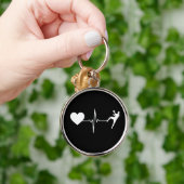 Handbalhandbalspeler hartslag sleutelhanger (Hand)