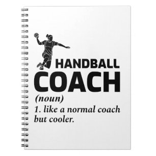 Handball Coach Handballer Funny Gezegde Notitieboek