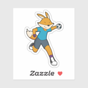 Handball Fox Handball speler Handball Sticker