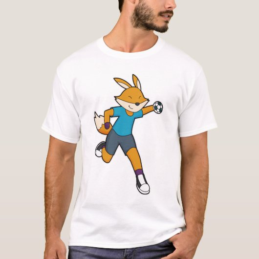 Handball Fox Handball speler Handball T-shirt (Voorkant)