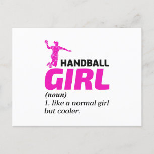 Handball Girl Handballer Funny Gezegde Briefkaart