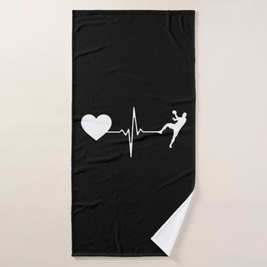 Handball Handball Player Hearbeat (Serviette de bain)
