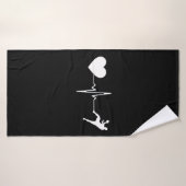 Handball Handball Player Hearbeat (Serviette de bain)