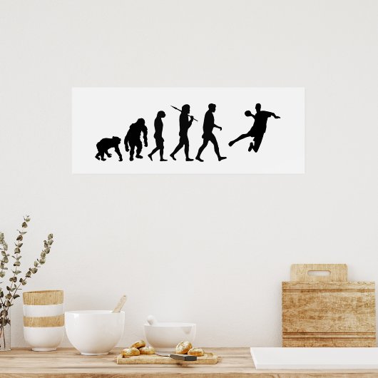 Handball Huge Poster - handbal evolutie sport (Keuken)