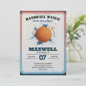 Handball Mania Birthday Invitation (Debout devant)