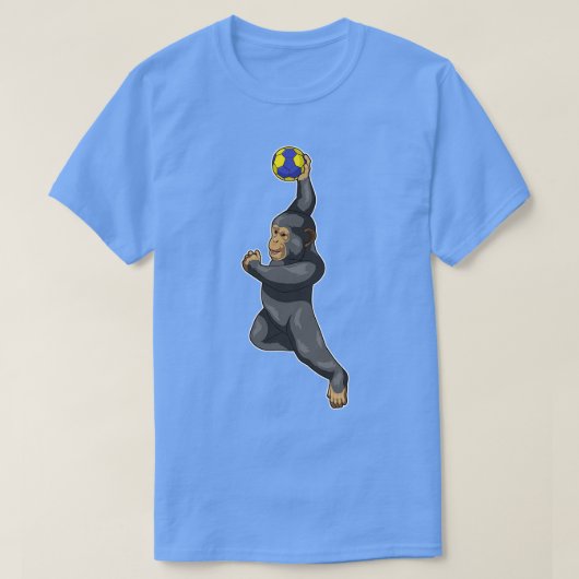 Handball Monkey Handball-speler T-shirt (Design voorkant)