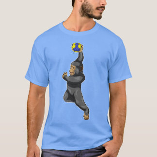 Handball Monkey Handball-speler T-shirt