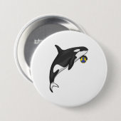 Handball Orca Handball Ronde Button 7,6 Cm (Voorkant /achterkant)