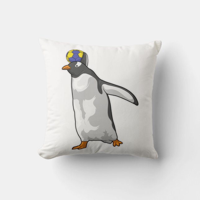 Handball Penguin Handball Kussen (Voorkant)