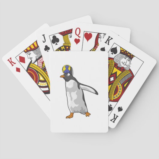 Handball Penguin Handball Pokerkaarten (Achterkant)
