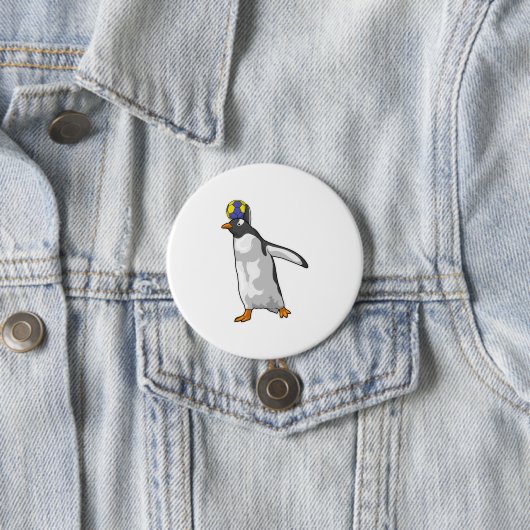 Handball Penguin Handball Ronde Button 7,6 Cm (In situ)
