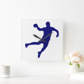 Handball Silhouette Vierkante Klok (Huis)