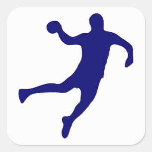 Handball Silhouette Vierkante Sticker