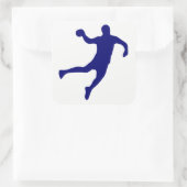 Handball Silhouette Vierkante Sticker (Tas)