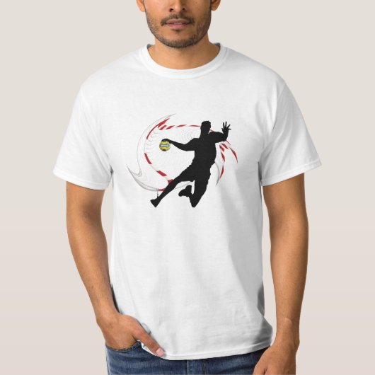 Handball Sofisticated Design of player and goal T-shirt (Voorkant)