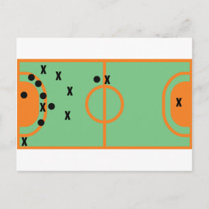 handballveld met spelerspictogram briefkaart