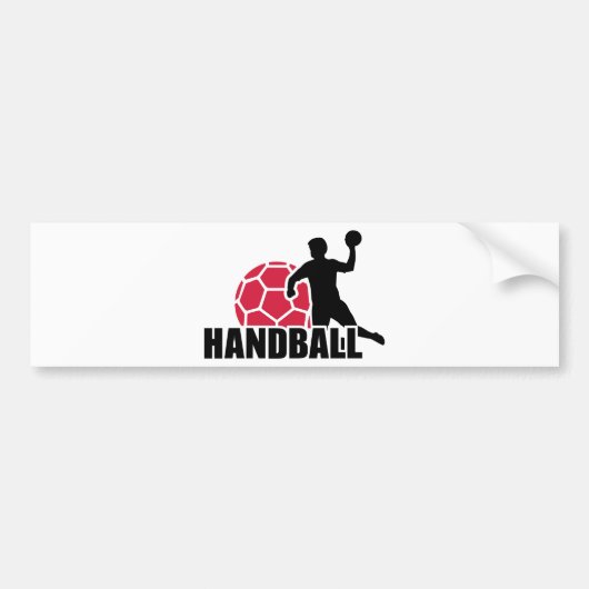 Handbalspeler Bumpersticker (Voorkant)