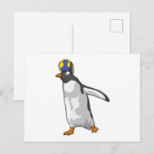 Handbalspeler Handbal van Penguin Briefkaart (Voorkant / Achterkant)