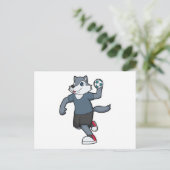 Handbalspeler Handbal Wolf Briefkaart (Staand voorkant)