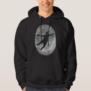 Handbalspeler I Vingerafdruk Bal Team Hoodie