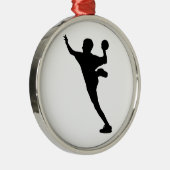 handbalspeler metalen ornament (Rechts)