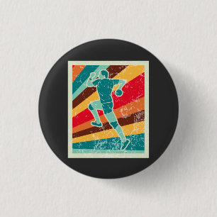 Handbalspeler Retro Ronde Button 3,2 Cm