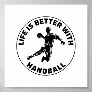 Handbalspeler Sport Team Handballer Funny Gezegde Poster