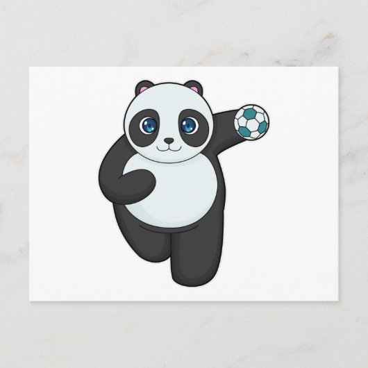 Handbalspeler van de Panda Handbal Briefkaart (Voorkant)