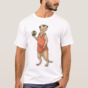 Handbalspeler van stokstaartje Handbal Sport T-shirt