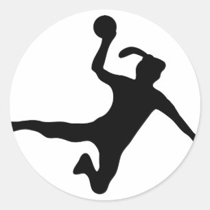 handbalspieler frauenhandball ronde sticker