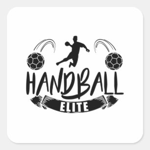 Handbalteam Handbalspelers Sport Trainer Vierkante Sticker