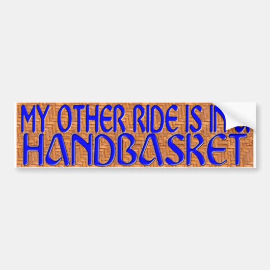 HANDBASKET BUMPERSTICKER (Voorkant)